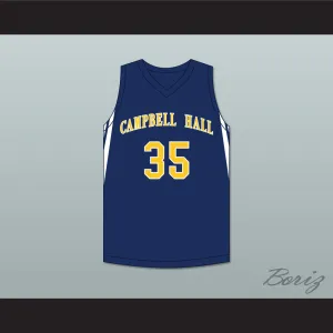 Jabari Walker 34 Campbell Hall School Vikings Navy Blue Basketball Jersey 2