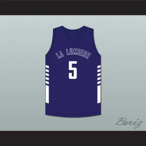 Jaden Ivey 5 La Lumiere School Lakers Navy Blue Basketball Jersey 2