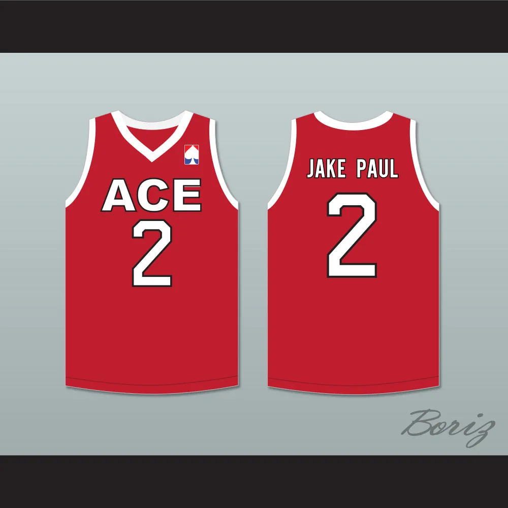 Jake Paul 2 ACE Family Charity Red Basketball Jersey