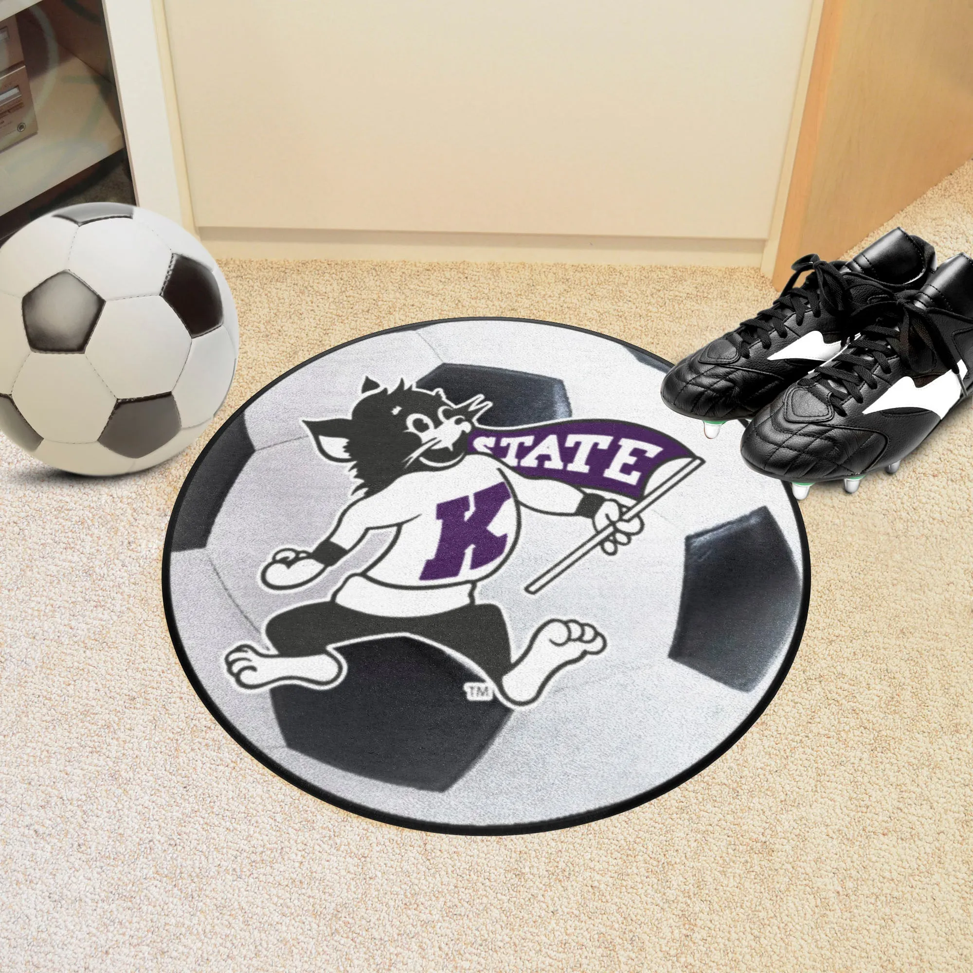 Kansas State University Soccer Ball Mat