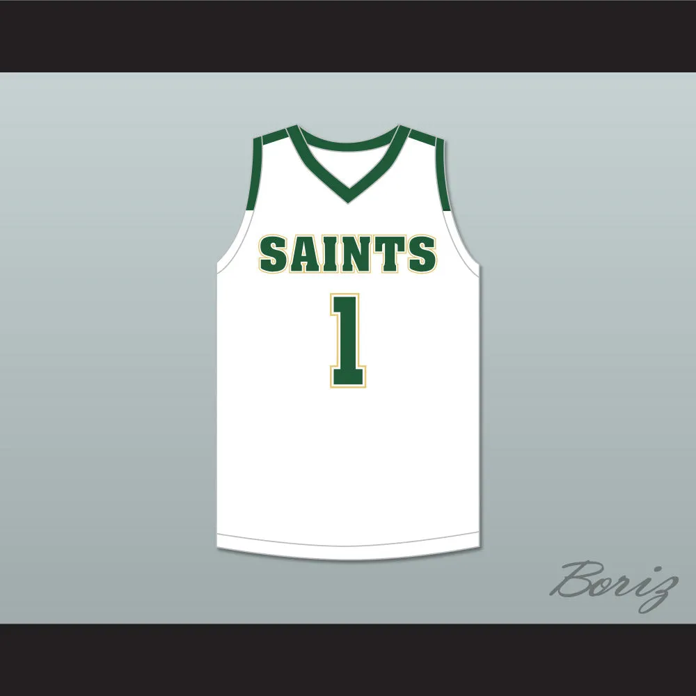 Kennedy Chandler 1 Briarcrest Christian School Saints White Basketball Jersey 1