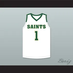 Kennedy Chandler 1 Briarcrest Christian School Saints White Basketball Jersey 1