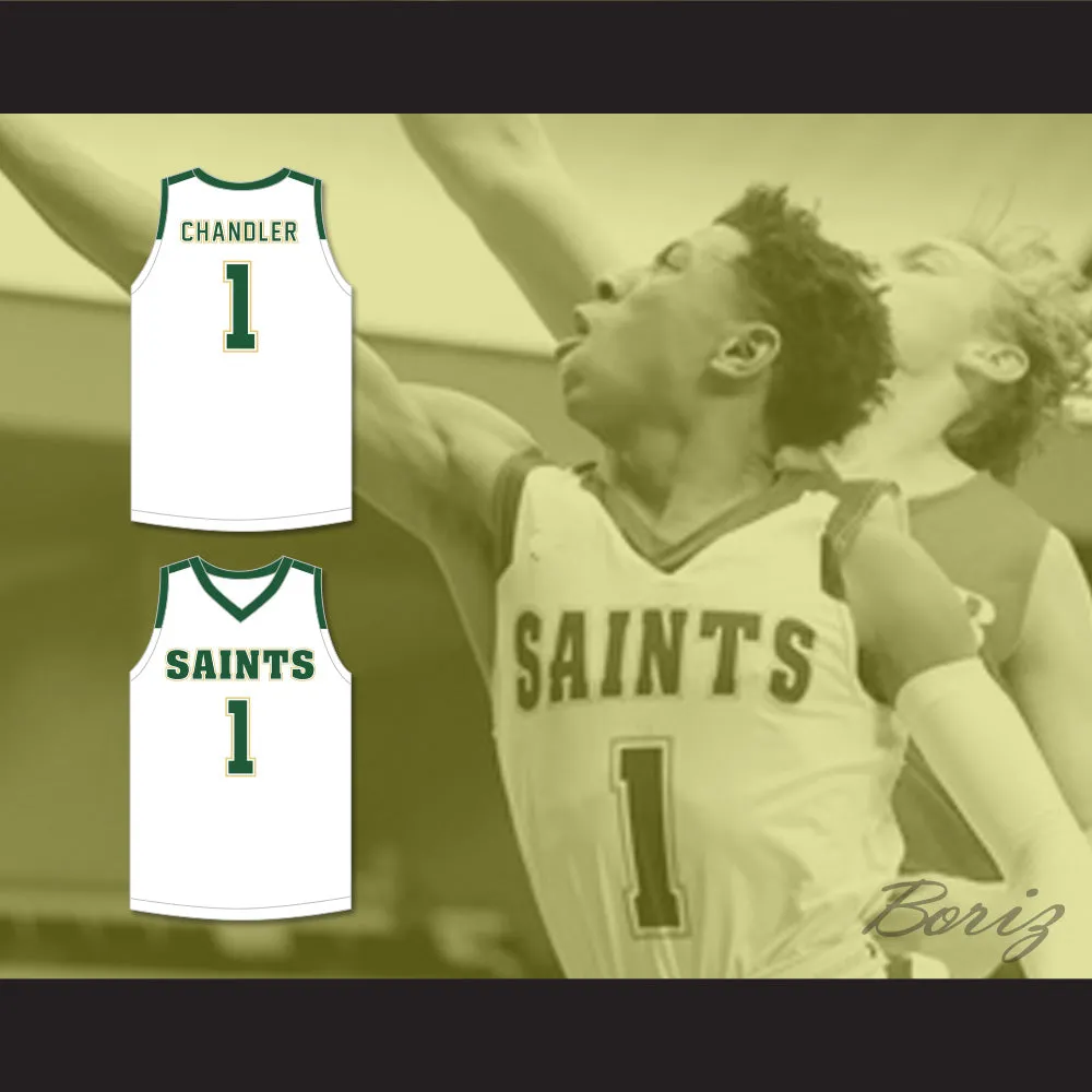 Kennedy Chandler 1 Briarcrest Christian School Saints White Basketball Jersey 2