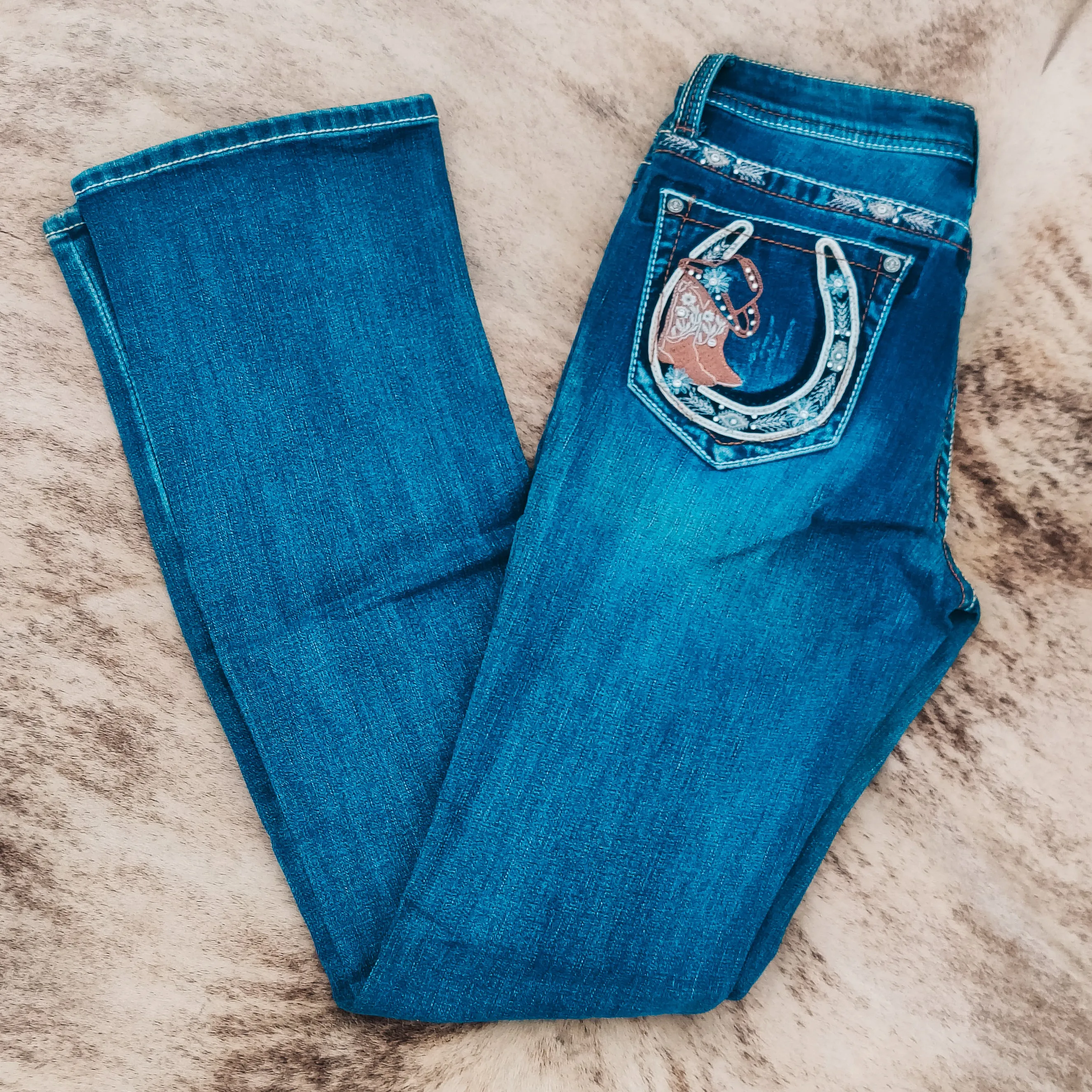 Kickin' It Cowgirl Style Bootcut Jeans   - Grace In LA