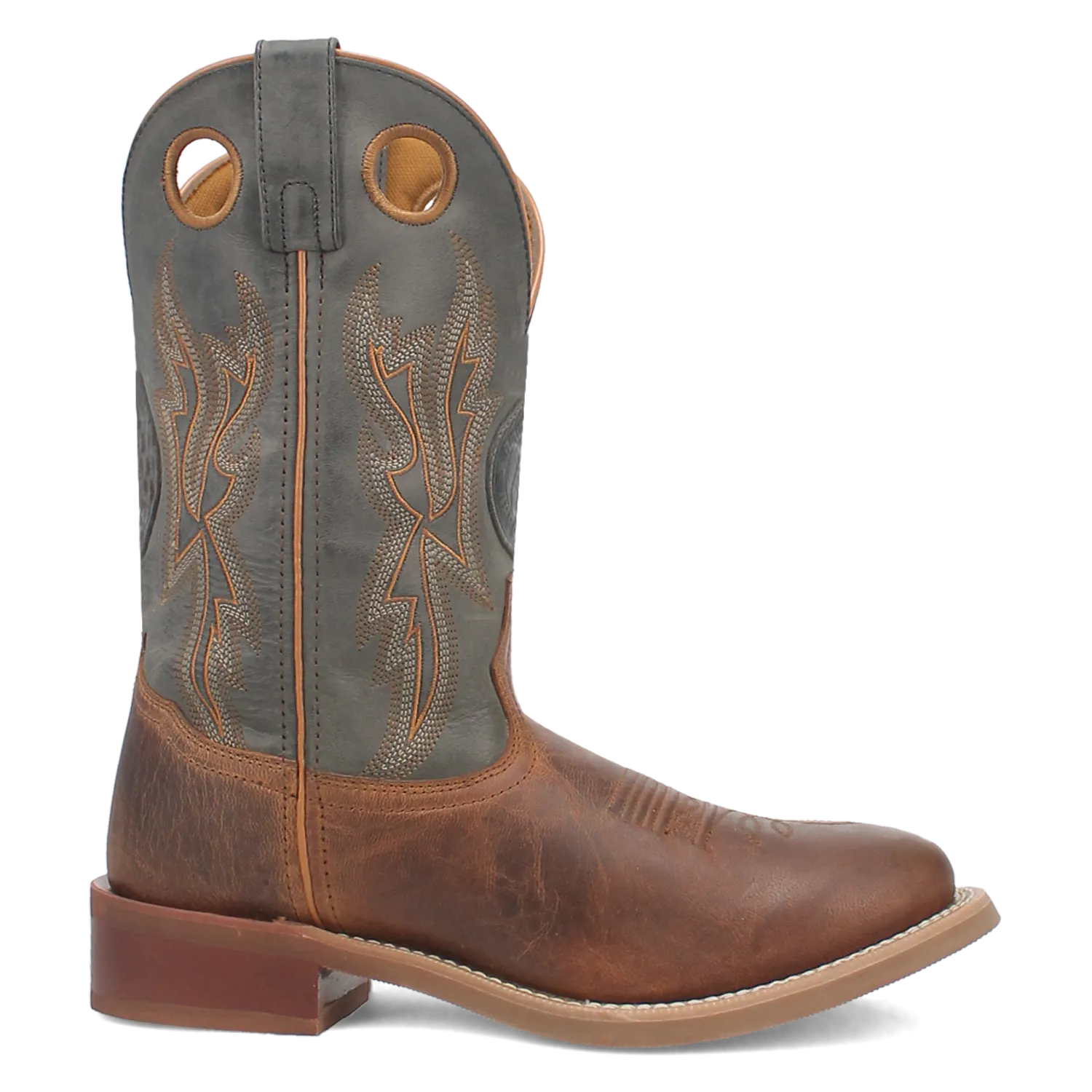 Laredo Cowboy Approved Brown/Grey Dawson Round Toe Boots for Men