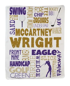 Large Golf Blanket - Girl