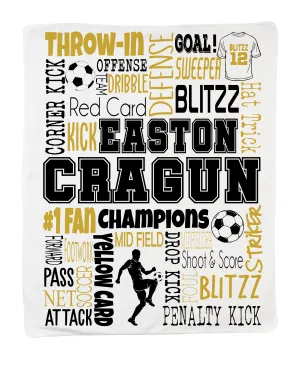 Large Soccer Blanket - BOY