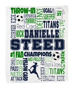 Large Soccer Blanket - GIRL