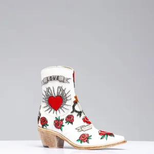 Love Boot In White