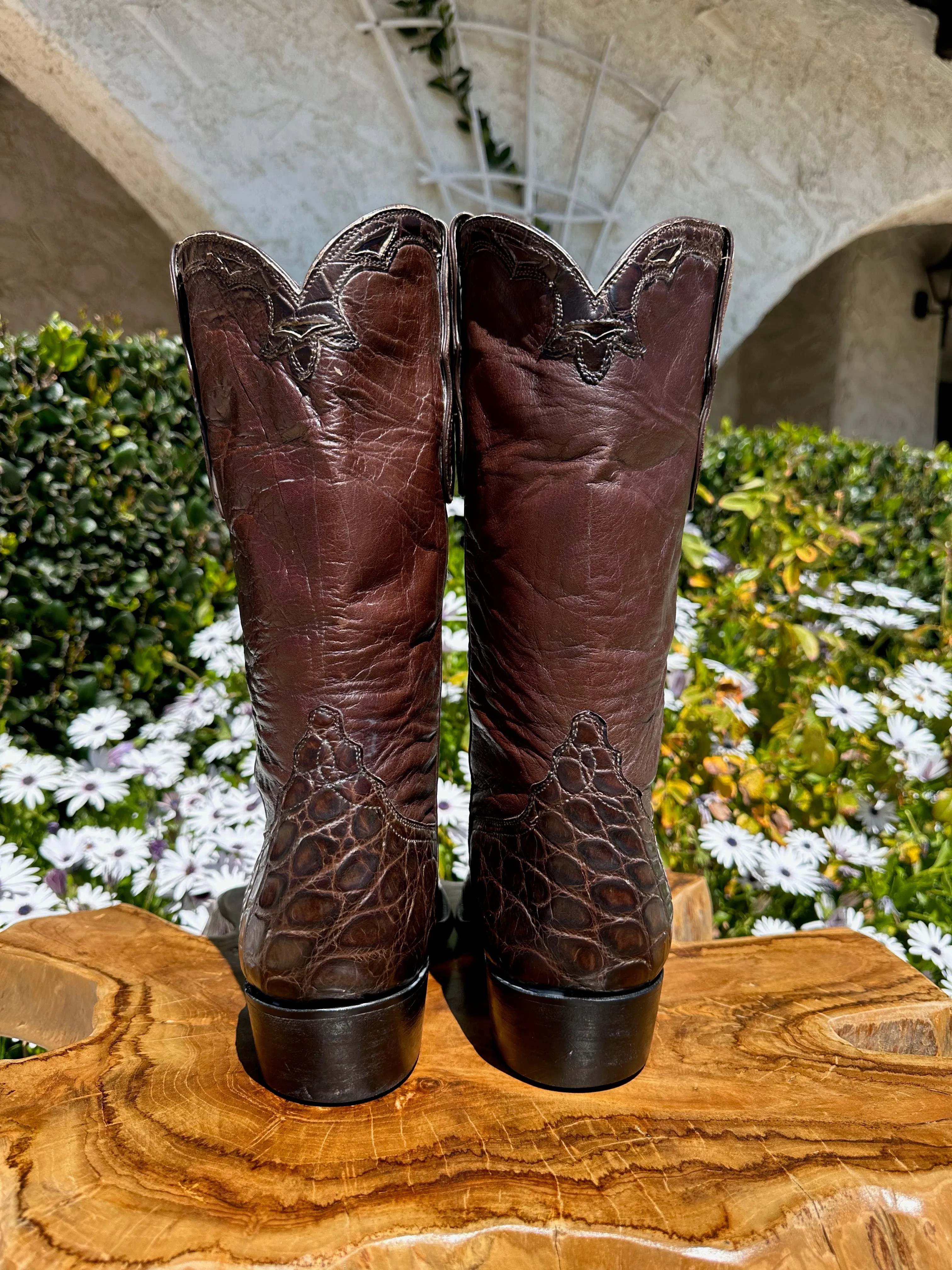 Loveless American Alligator Cowboy Boots size 9 D