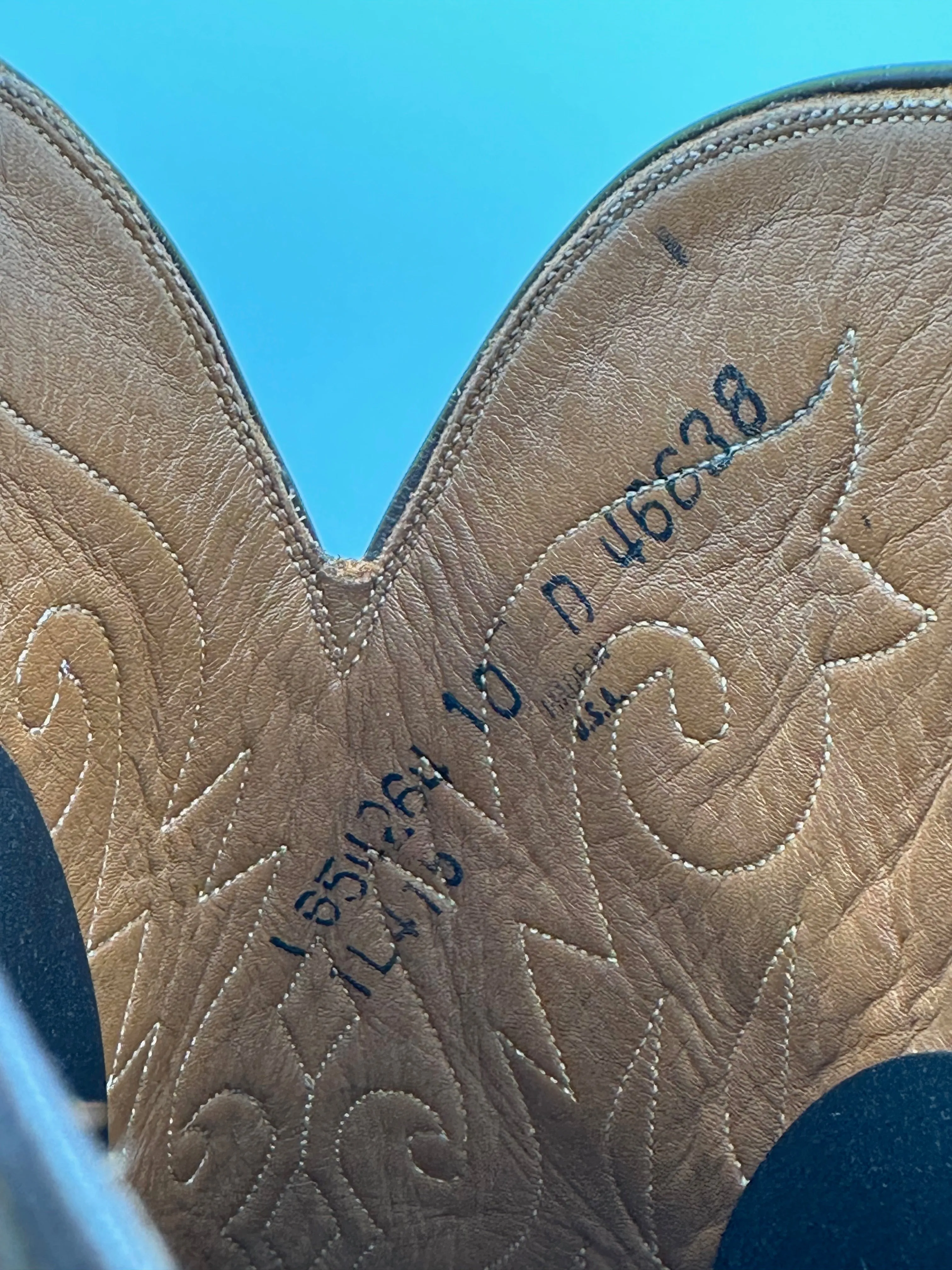 Lucchese Preban Hornback Lizard Cowboy Boots size 10 D