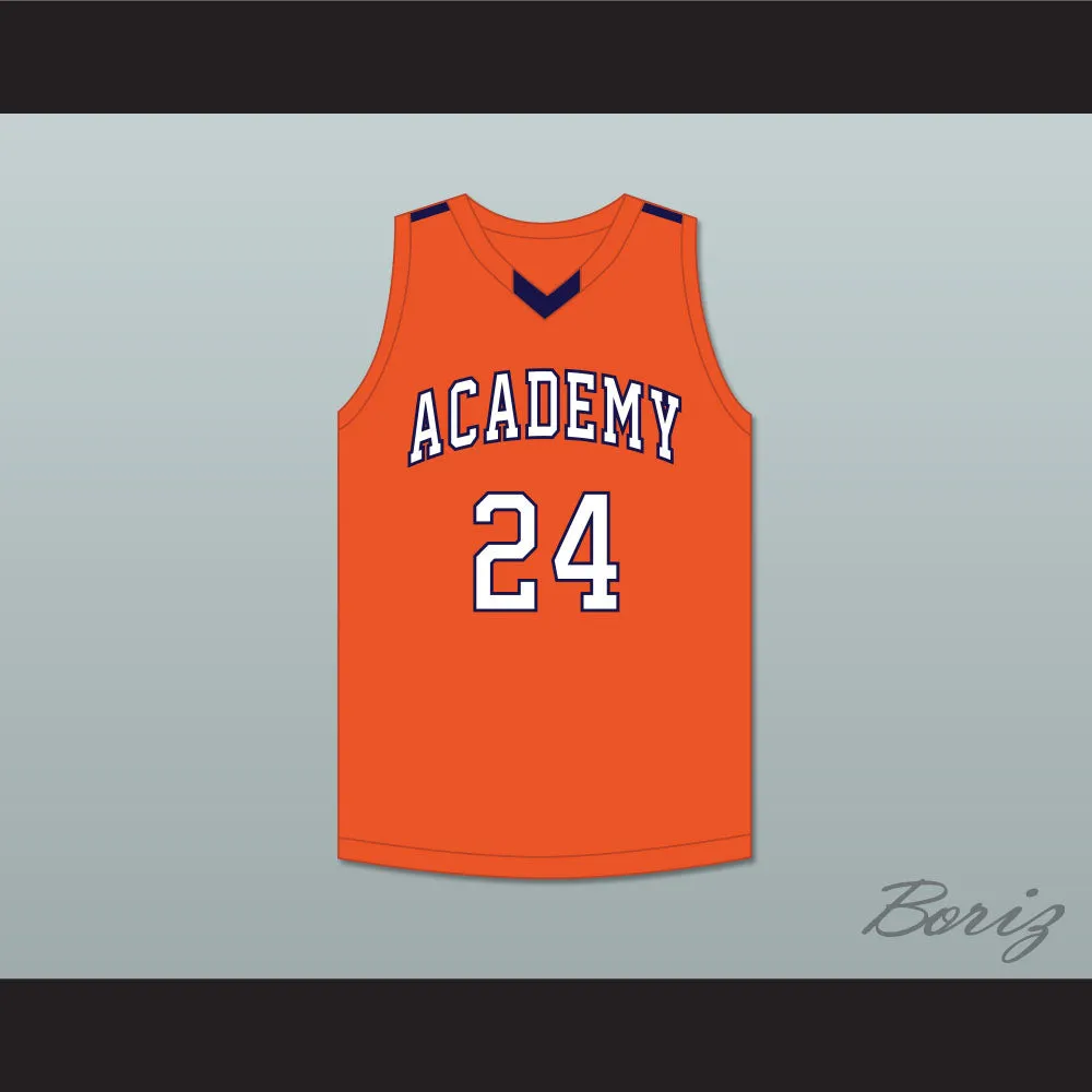 Mark Williams 24 Norfolk Academy Bulldogs Orange Basketball Jersey 1