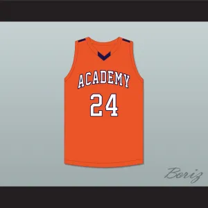 Mark Williams 24 Norfolk Academy Bulldogs Orange Basketball Jersey 1