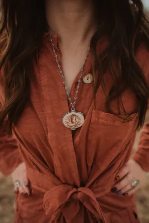Maroon Cowboy Boots Necklace | El Camino Chain