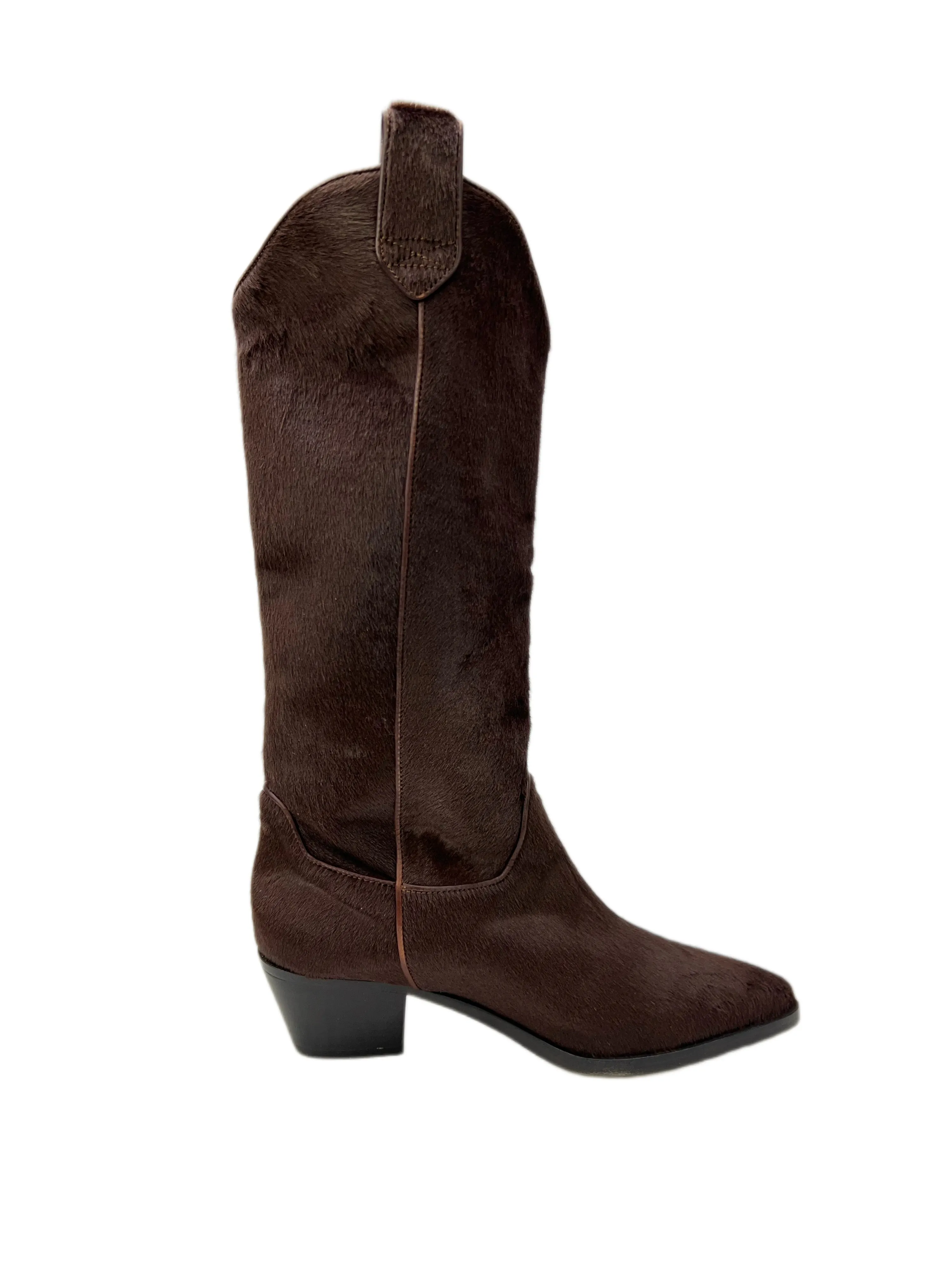 Max Mara Women's Brown Asti Cowboy Boots Size 7 NWB