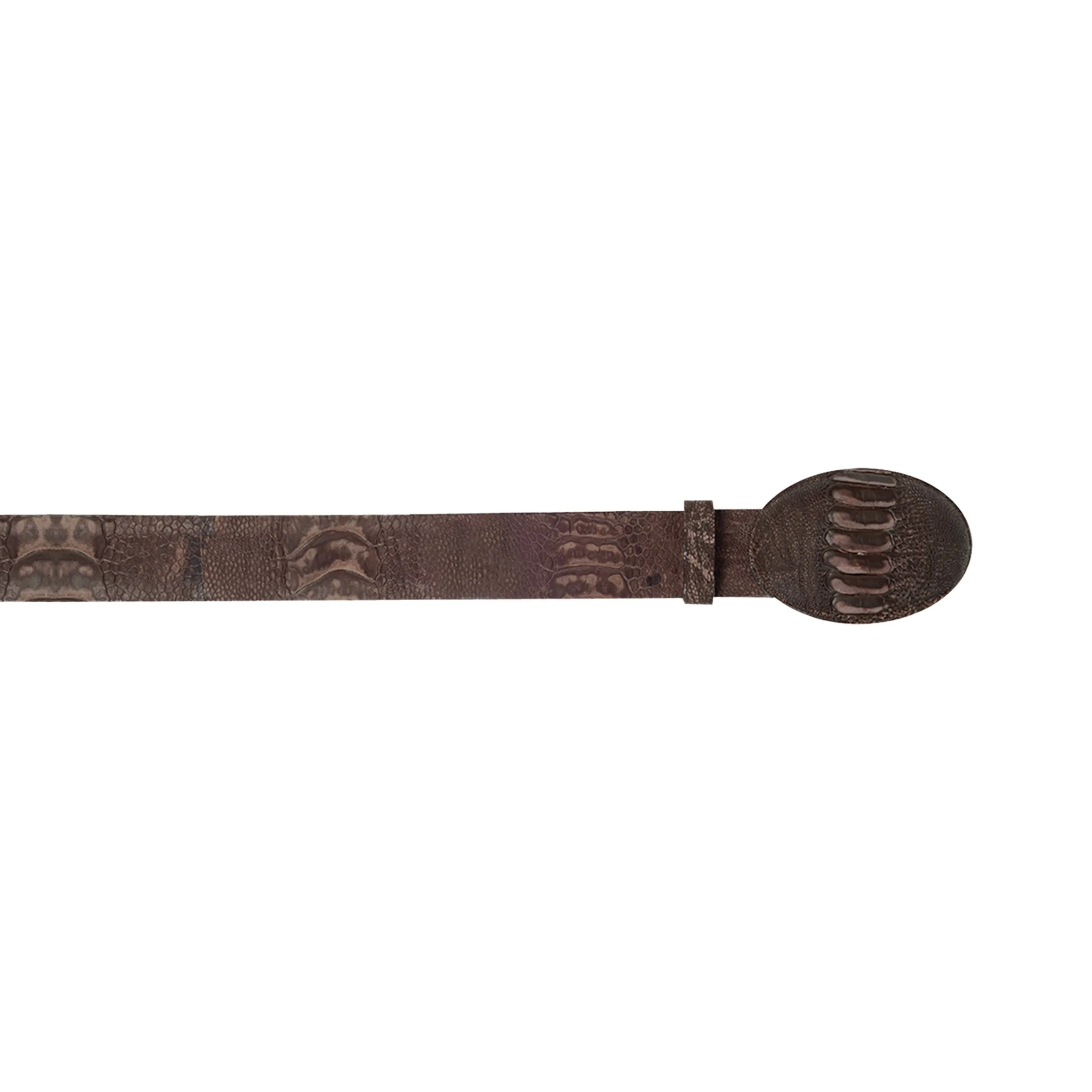 Men's Wild West Ostrich Leg Grasso Belt