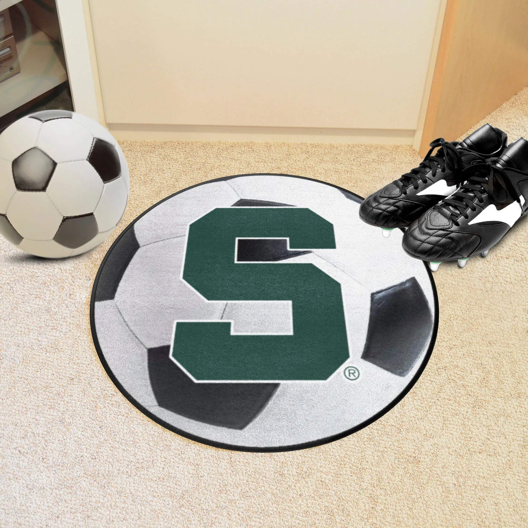 Michigan State University Soccer Ball Mat