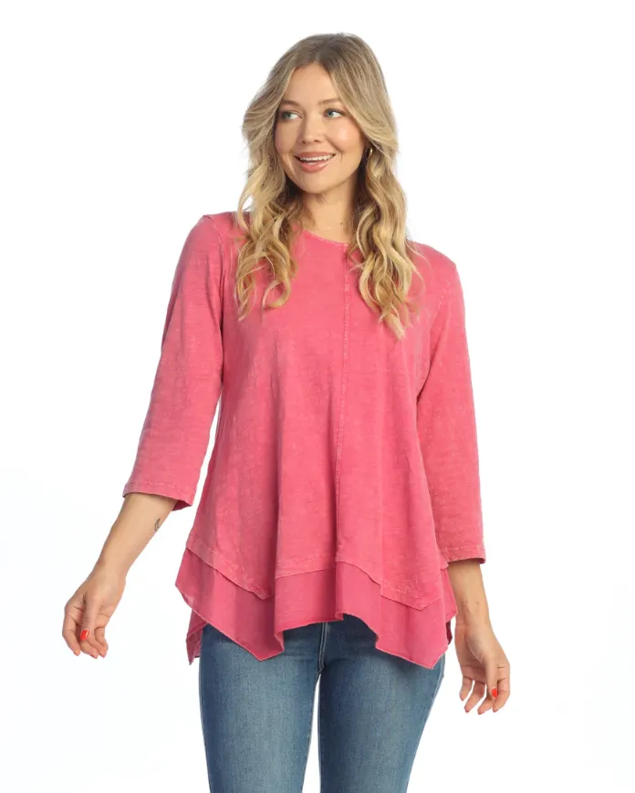 Mineral Wash Kerchief Hem Top