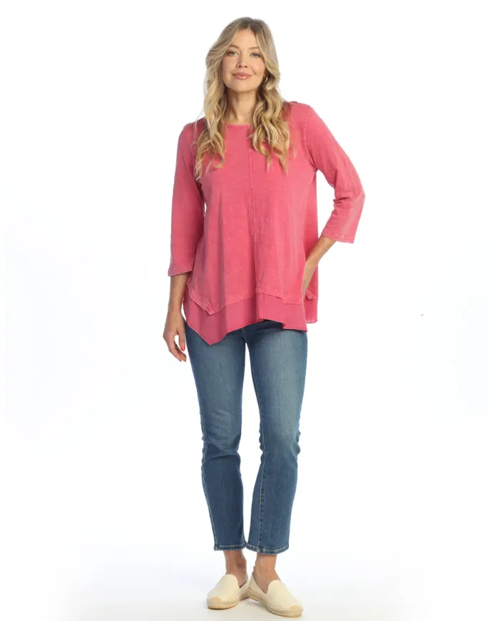 Mineral Wash Kerchief Hem Top