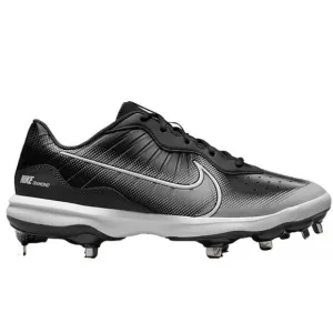 New Nike Men's Alpha Huarache Varsity 4 Metal Baseball Cleats black white