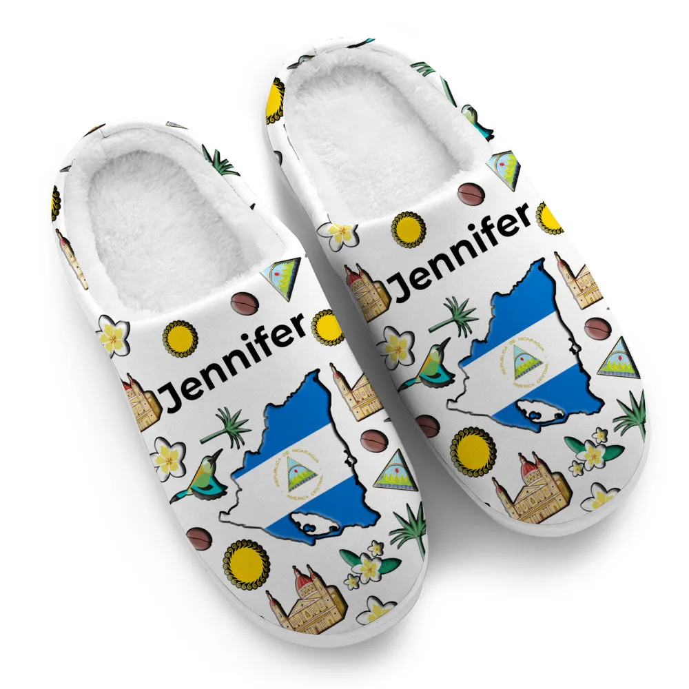 Nicaragua Customized Slippers With Nicaraguan Flag And Symbols
