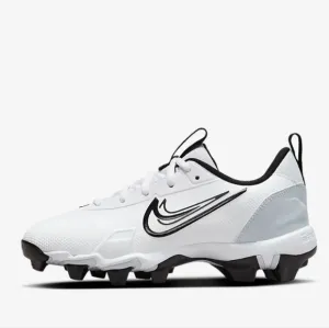 Nike Black and White Athletic Cleats with Synthetic Upper and Low-Cut Design