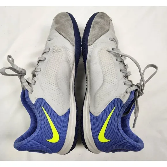 Nike Youth Sz. 6 Tiempo Legend 9 Academy IC Indoor Cleats Grey Volt Sapphire
