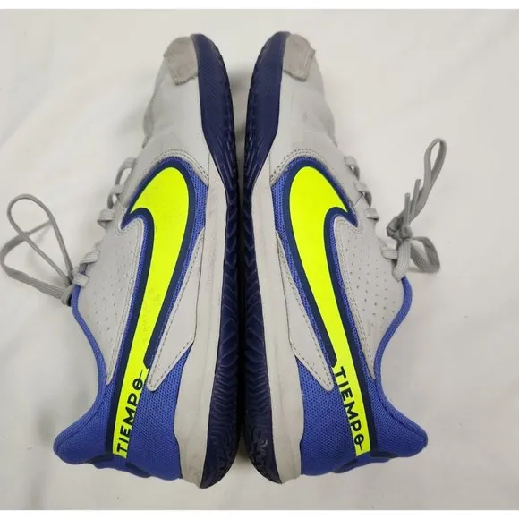 Nike Youth Sz. 6 Tiempo Legend 9 Academy IC Indoor Cleats Grey Volt Sapphire