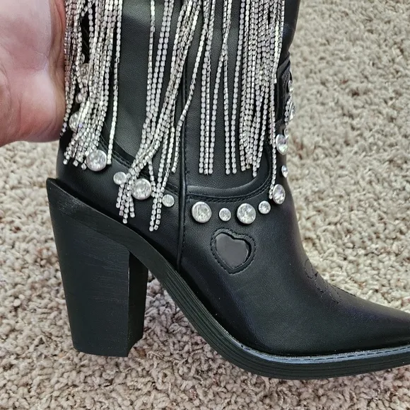 NWT Dolls Kill Sugar Thrillz Present Perfect Cowboy Boots- 7