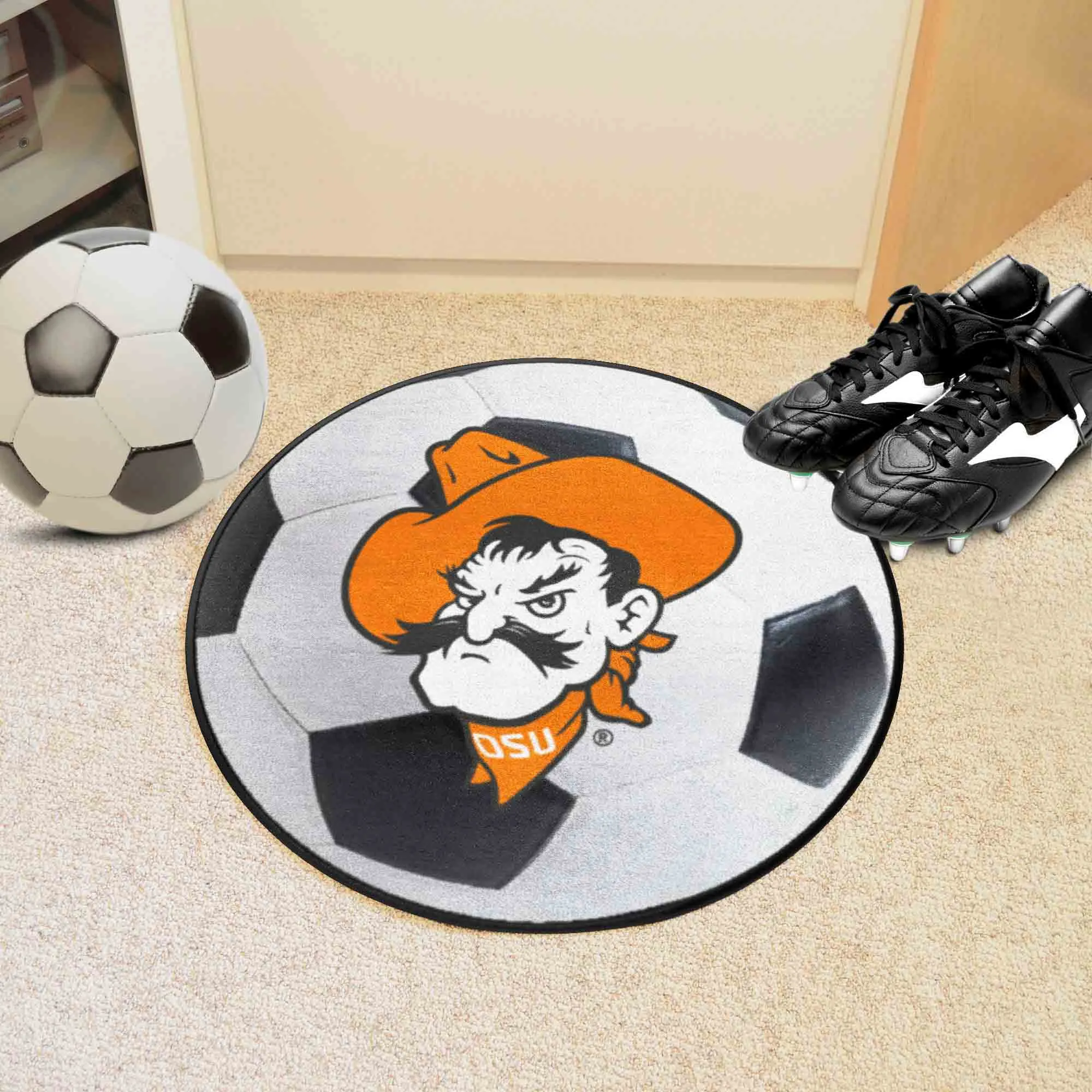 Oklahoma State University Soccer Ball Mat