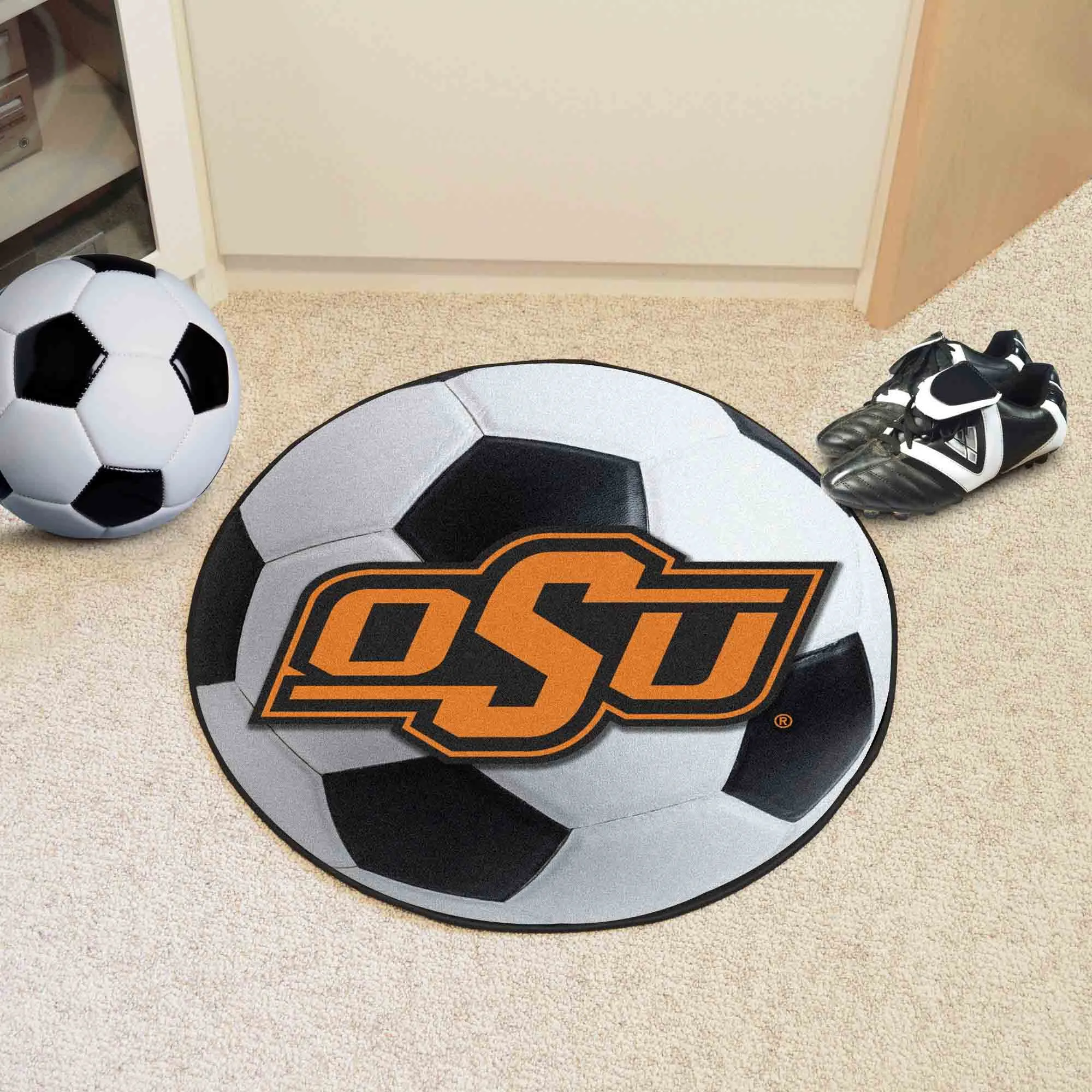 Oklahoma State University Soccer Ball Mat