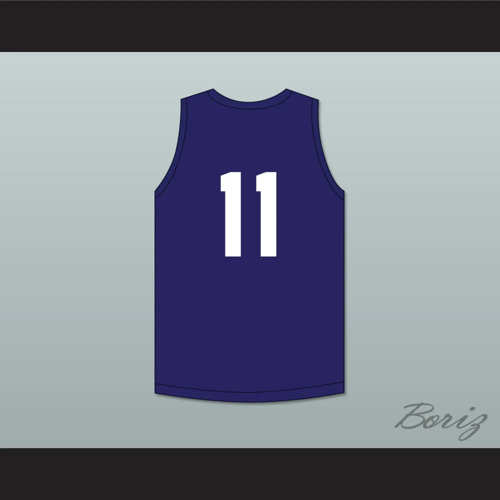 Ousmane Dieng 11 France Navy Blue Basketball Jersey 1