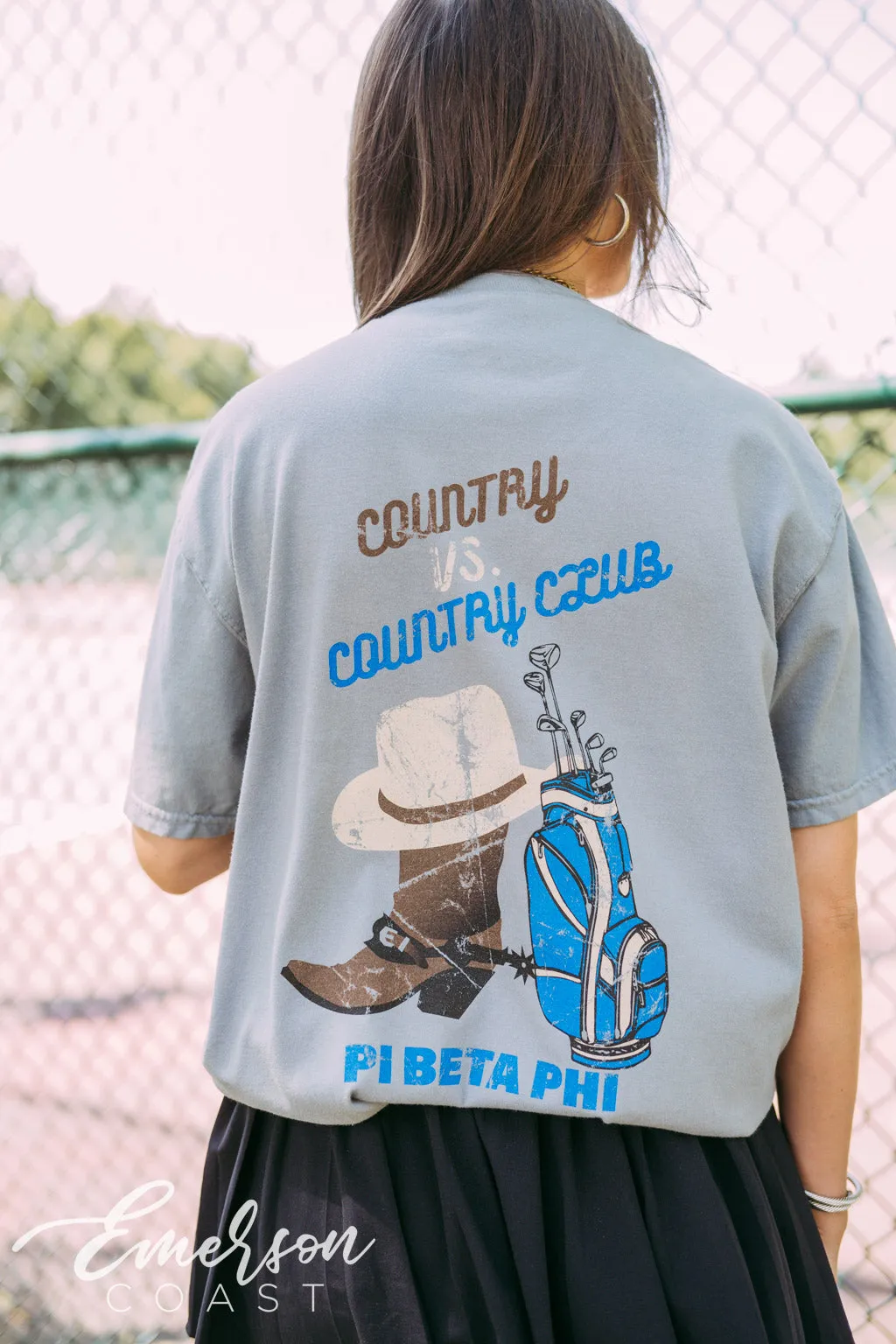 Pi Phi Country v Country Club Tshirt