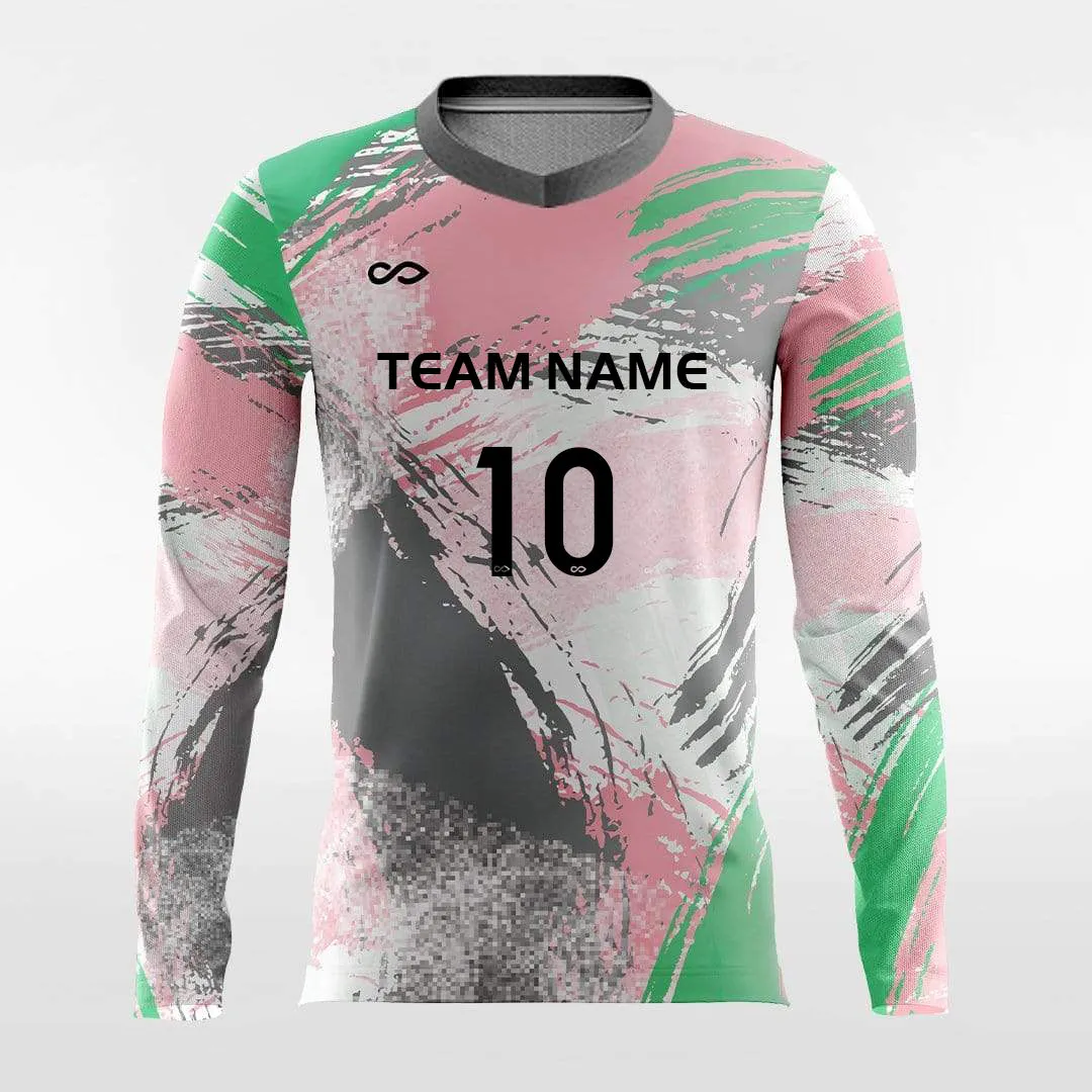 Pop Camouflage 5 - Customized Men's Sublimated Long Sleeve Soccer Jersey