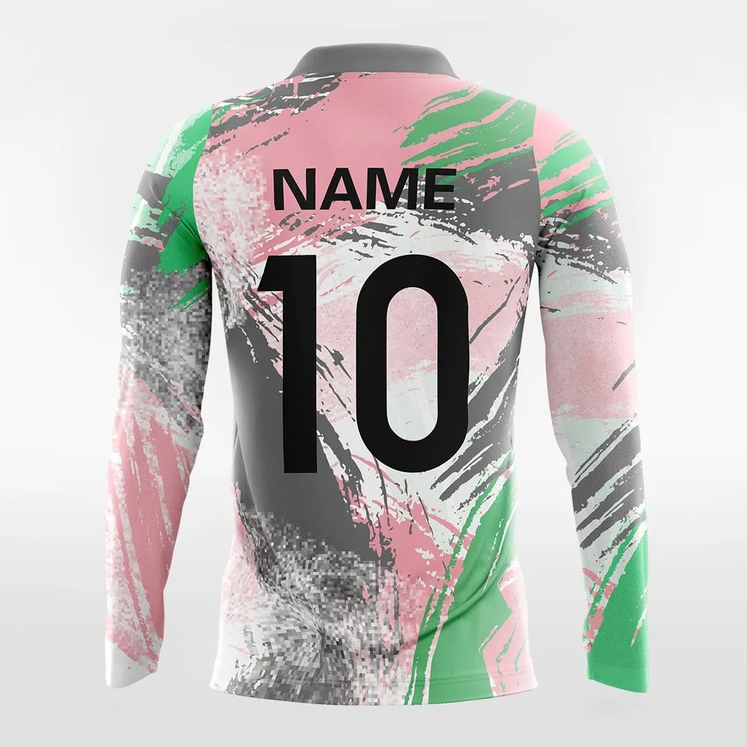 Pop Camouflage 5 - Customized Men's Sublimated Long Sleeve Soccer Jersey