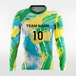 Pop Camouflage 5 - Customized Men's Sublimated Long Sleeve Soccer Jersey