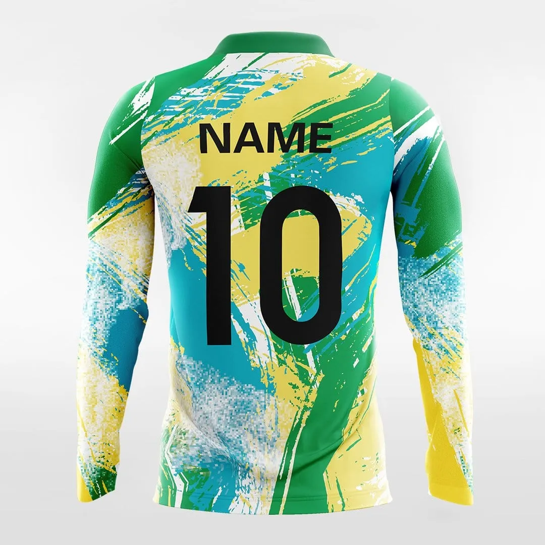 Pop Camouflage 5 - Customized Men's Sublimated Long Sleeve Soccer Jersey