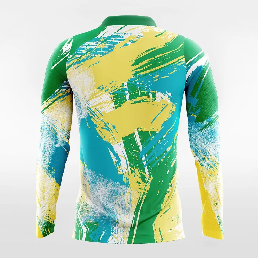 Pop Camouflage 5 - Customized Men's Sublimated Long Sleeve Soccer Jersey