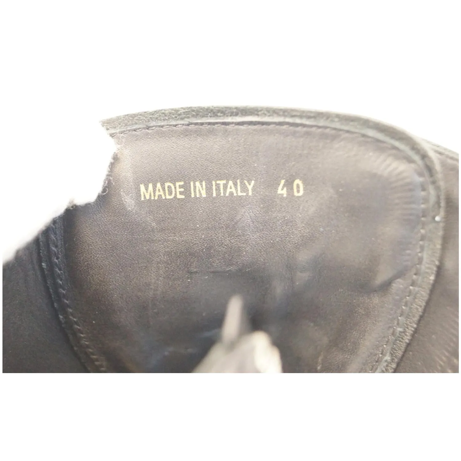 PRADA Combat Biker Lace up Side Zip Leather Ankle Boots Black US 10