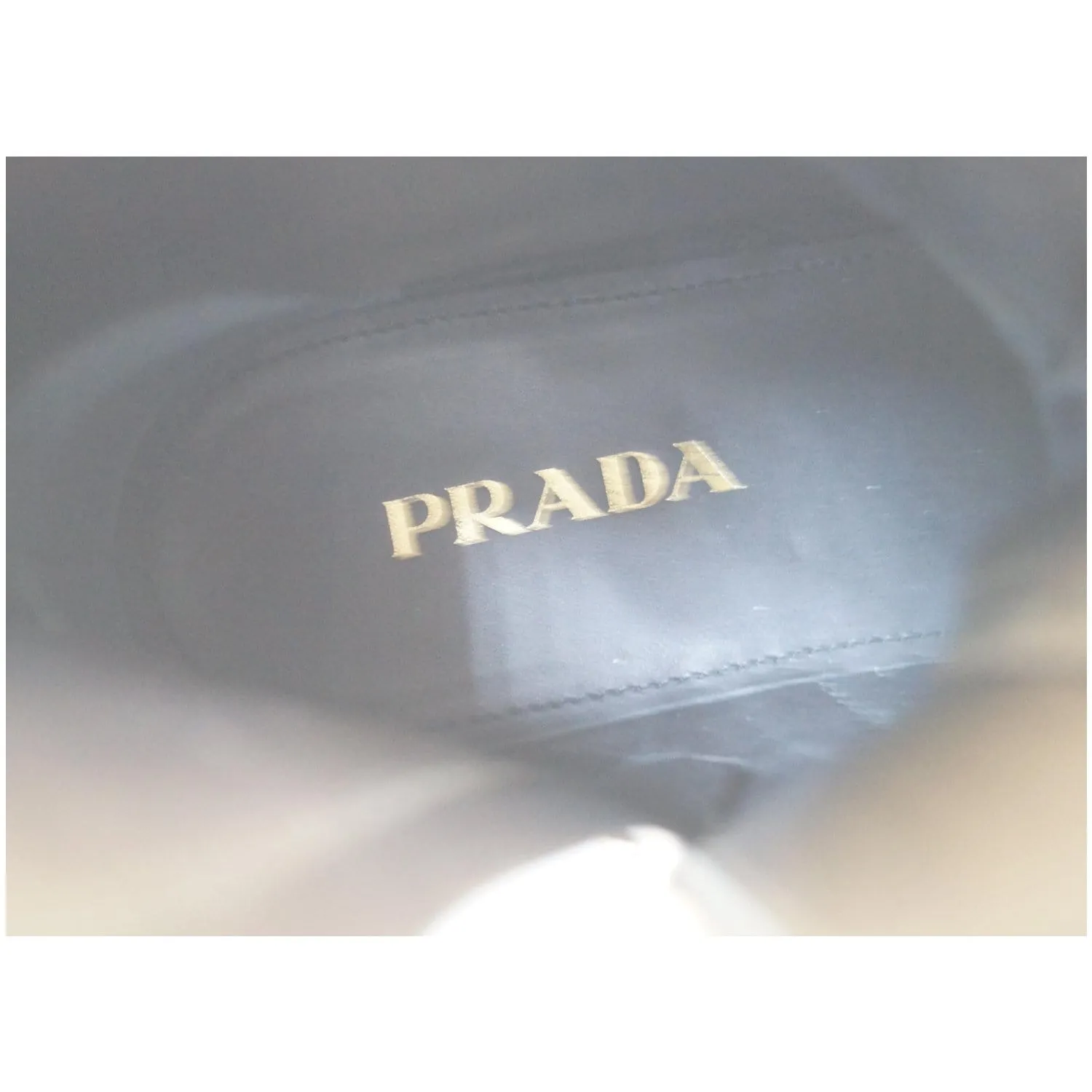 PRADA Combat Biker Lace up Side Zip Leather Ankle Boots Black US 10