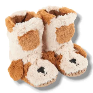 Puppy Kids Fuzzy Slouch Slippers