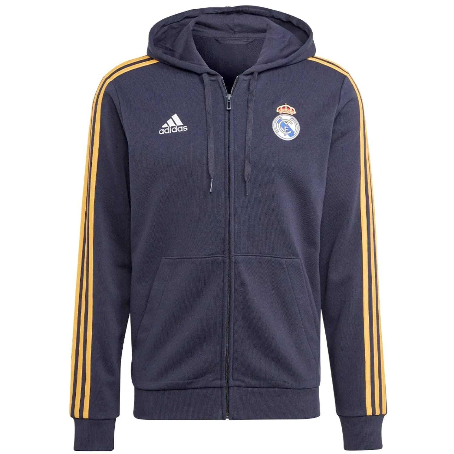 Real Madrid Casual 3S hooded soccer tracksuit 2023/24 ink navy - Adidas