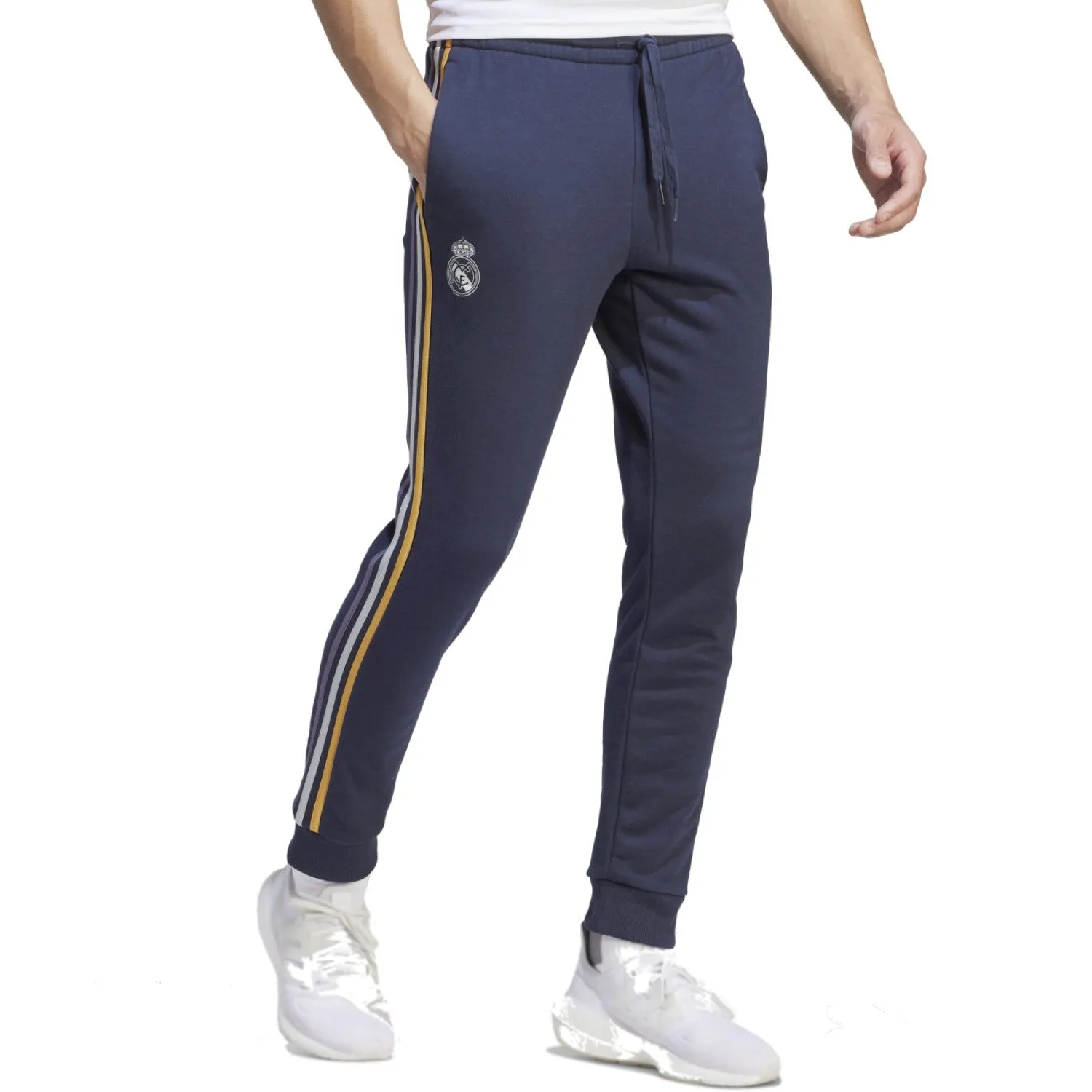 Real Madrid Casual 3S hooded soccer tracksuit 2023/24 ink navy - Adidas