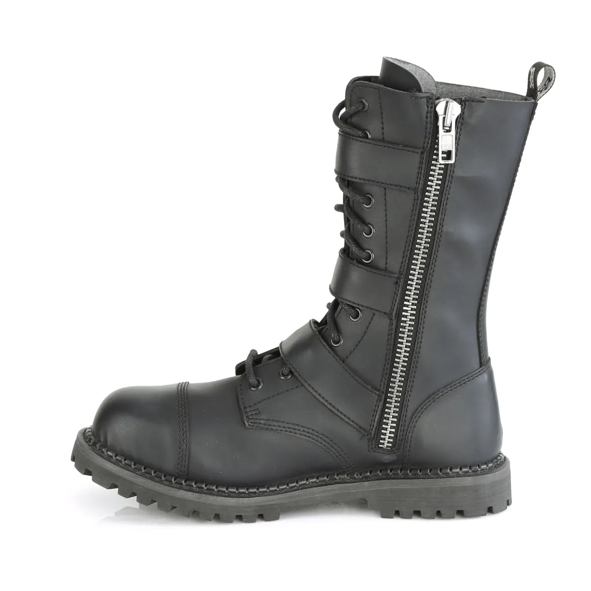 RIOT-12BK  Black Vegan Leather