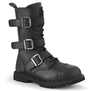 RIOT-12BK  Black Vegan Leather
