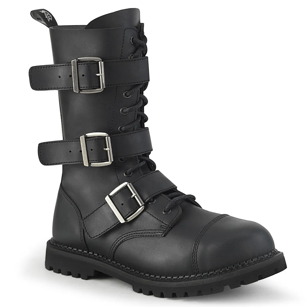 RIOT-12BK  Black Vegan Leather