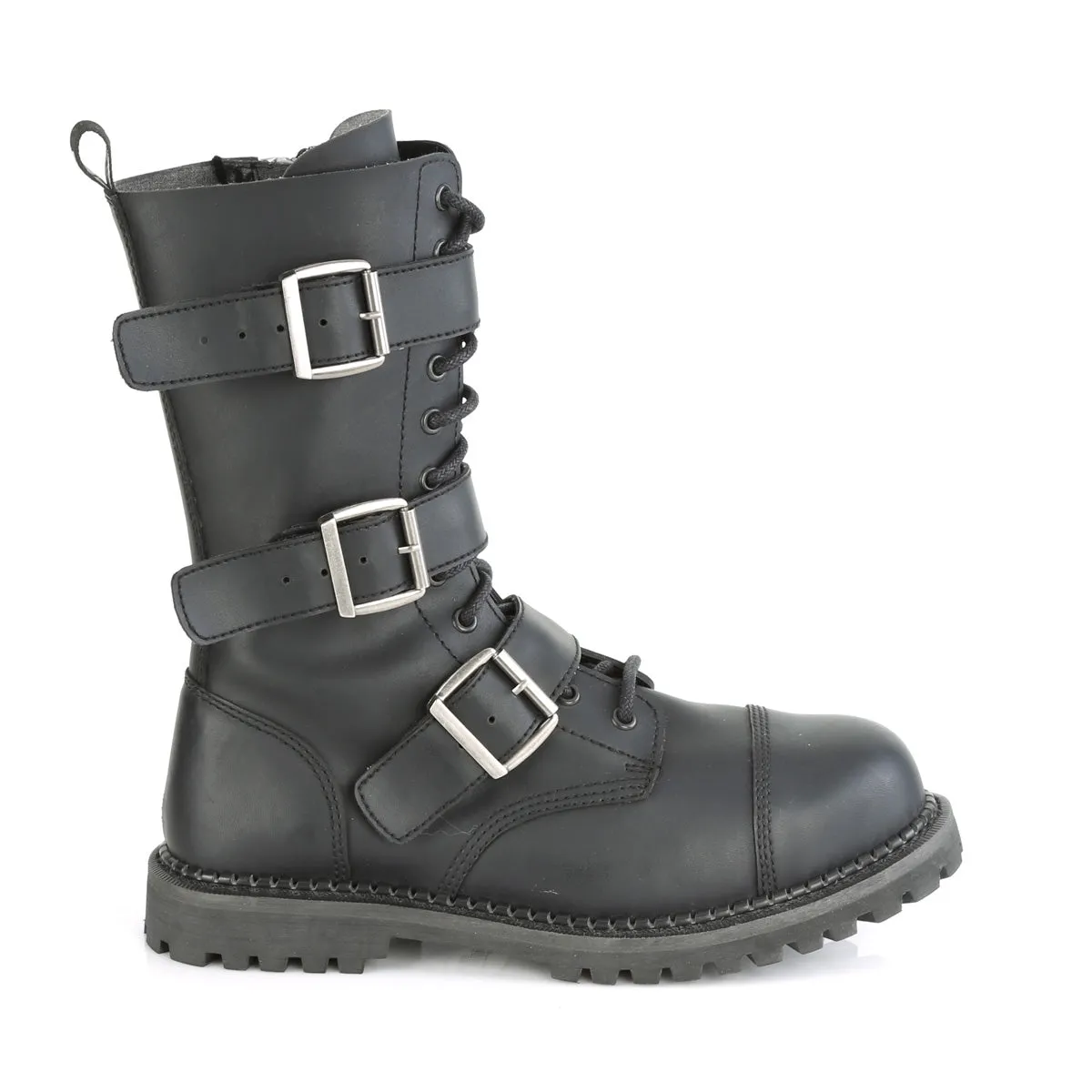 RIOT-12BK  Black Vegan Leather