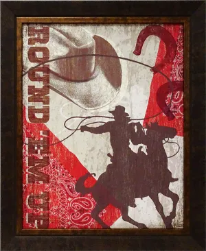 Round 'Em Up: Framed and Texturized Art Print