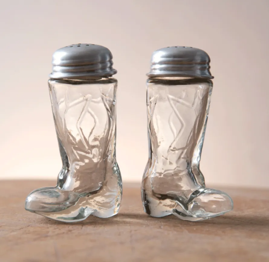 Set of Two Cowboy Boot Salt & Pepper Shakers - Box of 2
