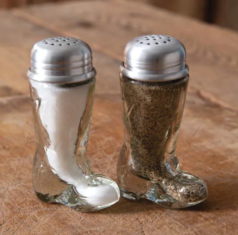 Set of Two Cowboy Boot Salt & Pepper Shakers - Box of 2